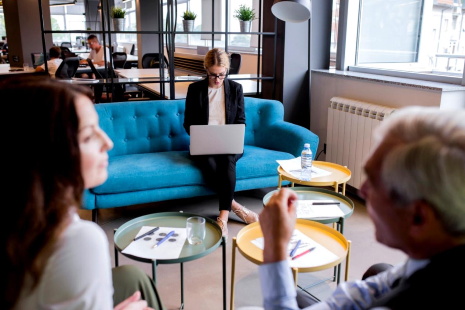 Office environment with organized financial documentation systems